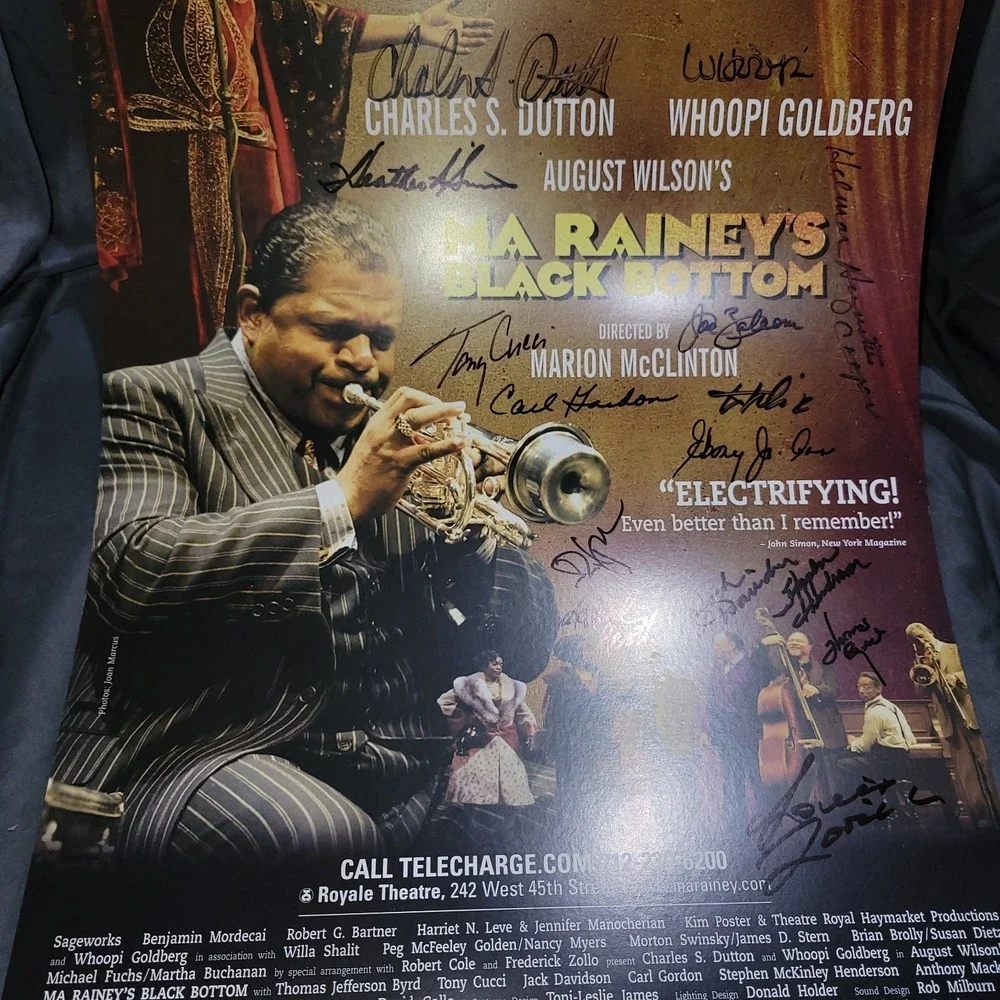 Ma Raineys Black Bottom Original Poster Autograph Whoopi Goldberg Dutton Theater